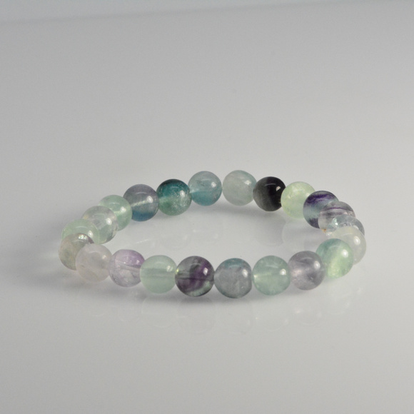 Fluorite Bracelet - Stretch bracelet gemstones - Picture 2 of 5